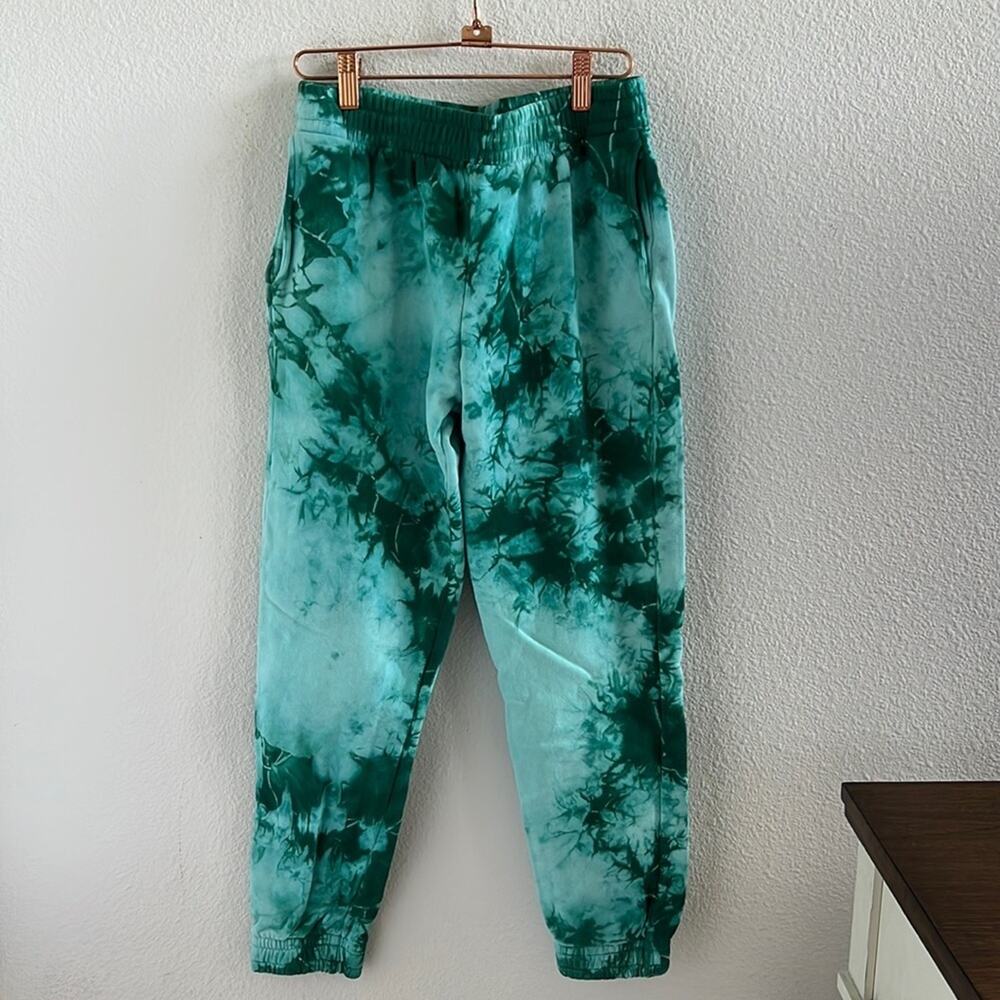 Frankie's Bikinis Aiden Green Tie Dye Sweat Pants Medium